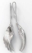 wing design earrings fashion 3D printing model, file, printable design, 3d print, earrings, wings, designer, unique 3d print model - Mito3D
