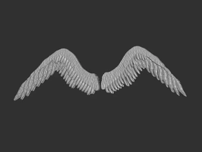 wings 3d printing model - threeding sculpture angel stone wing feather 3d print model - Mito3D