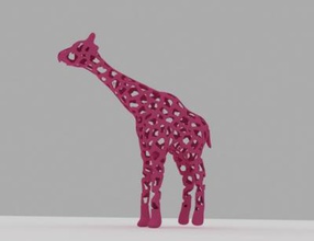 wired giraffe art 3D printing model, file, printable design, 3d print, wired, giraffe, animal, mammal, decoration 3d print model - Mito3D