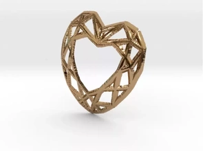wired heart pendant 3d printing model - threeding jewel jewellery 3d print model - Mito3D