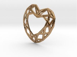 via cavo pendente del cuore moda La stampa 3D, modello, file di 3D stampabile la progettazione, 3d, internet cavo, cuore, ciondolo, gioiello, gioielli 3d print model - Mito3D