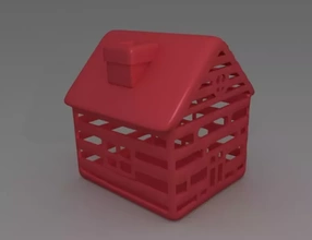 wired house 3d printing model - threeding decoration building 3d print model - Mito3D