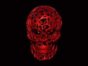 wired skull art 3D printing model, file, printable design, 3d print, skull,evil,wired,monster,head 3d print model - Mito3D