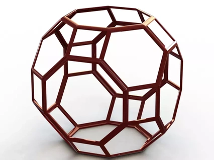 wireframe ótimo rombicuboctaedro 3d impressão modelo geometria matemática geométrico matemático arte poliedro padronizar Projeto 3d print model - Mito3D