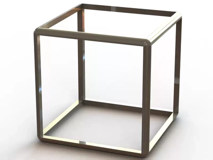 wireframe forma cubo 3d stampa modello arte geometria matematica geometrico matematico forme cubi design stampanti mod 3d print model - Mito3D