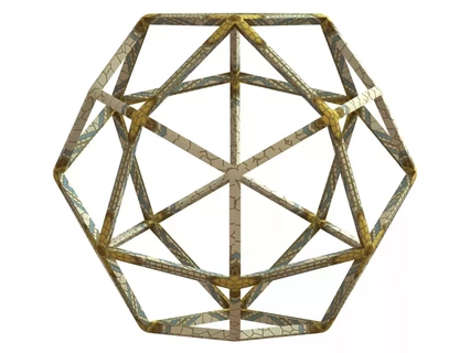 wireframe deltóide icositraedro 3d impressão modelo arte geometria matemática modelado geométrico matemático formas padronizar Projeto 3d print model - Mito3D