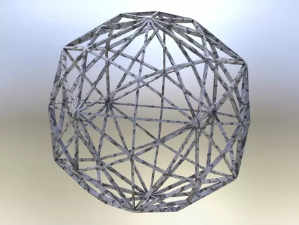 Drahtmodell gestalten disdyakis Triacontaeder 3d Drucken Modell Geometrie Mathematik geformt geometrisch mathematisch Kunst Formen Muster Design 3d print model - Mito3D