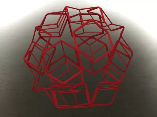 wireframe shape dodecadodecahedron 3d printing model - threeding tags art math shaped mathematics mathematical shapes work mathematic decoration 3d print model - Mito3D