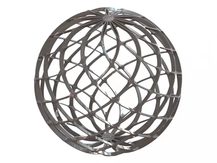 wireframe geo complexo torcido esfera 3d impressão modelo geometria matemática modelado geométrico arte formas matemático padronizar complexidade Projeto impressoras mod 3d print model - Mito3D