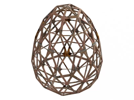 wireframe shape geometric egg 3d printing model - threeding tags decorated construction connection shaped biology decorate connect shapes geometrical home decor pattern complexity design complex 3d print model - Mito3D