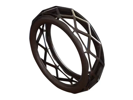 wireframe forma geometrico squillare 3d stampa modello plastica matematica matematico gioielleria Stampa stampabile forme in design arte 3d print model - Mito3D