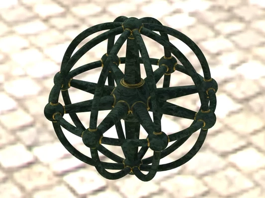 filaire forme géométrique sphère lié 3d impression modèle trio mots clés balle conception géométrie objet art formes ouvrages d'art logos sphérique 3d print model - Mito3D