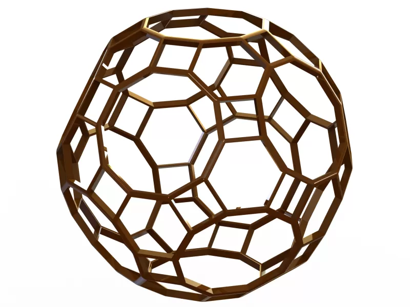 estructura metálica forma excelente rhombicosidodecahedron 3d impresión modelo trío etiquetas arte conformado geométrico formas poliedro decoración patrón diseño arquímedes 3D print model - Mito3D