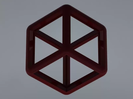 wireframe rômbico dodecaedro 3d impressão modelo arte matemática modelado geométrico matemático formas trabalhos decoração padronizar Projeto 3d print model - Mito3D