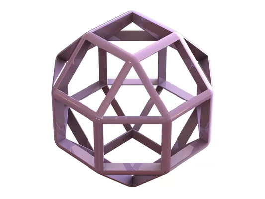 wireframe shape rhombicuboctahedron 3d printing model - threeding tags art math shaped mathematics mathematical shapes work mathematic decoration archimedean 3d print model - Mito3D