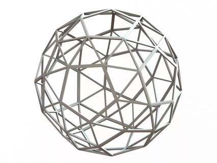 wireframe shape snub dodecahedron 3d printing model art math shaped mathematics mathematical shapes work mathematic decoration others 3d print model - Mito3D