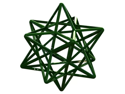 wireframe estrelado dodecaedro 3d impressão modelo geometria matemática modelado geométrico resumo matemático formas padronizar Projeto arte 3d print model - Mito3D