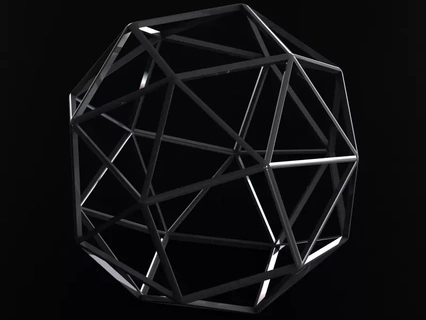 wireframe snub cube 3d printing model art geometry math geometric mathematics mathematical shape work mathematic polyhedron geometrical cubes decoration pattern design others 3d print model - Mito3D