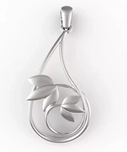 wirework floral pendant 3d printing model - threeding flower design jewelry pendants unique filigree 3d print model - Mito3D