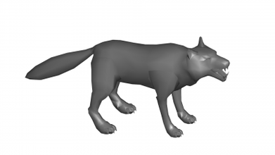 wolf 3d model 3D printing model, file, printable design, print, Wolf 3d print model - Mito3D