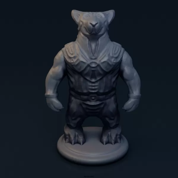 orso lupo comandante 3d stampa modello treding arte scultura giocattolo arredamento 3D print model - Mito3D