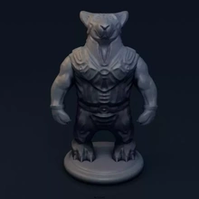 wolfbear commander 3d printing model - threeding art sculpture toy decor 3d print model - Mito3D
