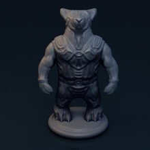 orso lupo comandante arte giocattolo scultura arredamento 3d print model - Mito3D