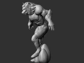 uomo lupo 3d stampa modello treding mostro creatura male 3d print model - Mito3D