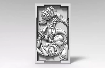 ghiottone bas relief cnc 3d stampa modello treding cartello comico supereroe superuomo uomo Ragno meraviglia eroe Vendicatori xmen mutante ferro 3d print model - Mito3D