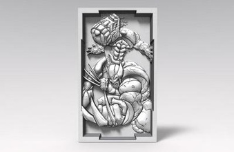 ghiottone bassorilievo cnc arte 3d stampa modello file stampabile design Stampa meraviglia Vendicatori uomo Ragno xmen comico eroe supereroe 3d print model - Mito3D