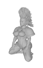 femme luxuriant mohawk 3d impression modèle trio 3d print model - Mito3D
