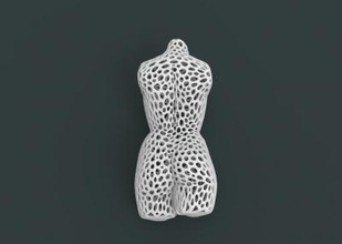 mujer torso art 3D modelo de impresión, la impresión en archivo, imprimibles 3D, diseño 3d, mujer, el torso, arte, 3d 3d print model - Mito3D