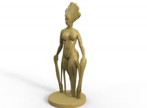 kadın ağaç sanat 3D baskı modeli, dosya, yazdırılabilir model, tasarım, 3d yazıcı, kadın,ağaç,ahşap,kız 3d print model - Mito3D