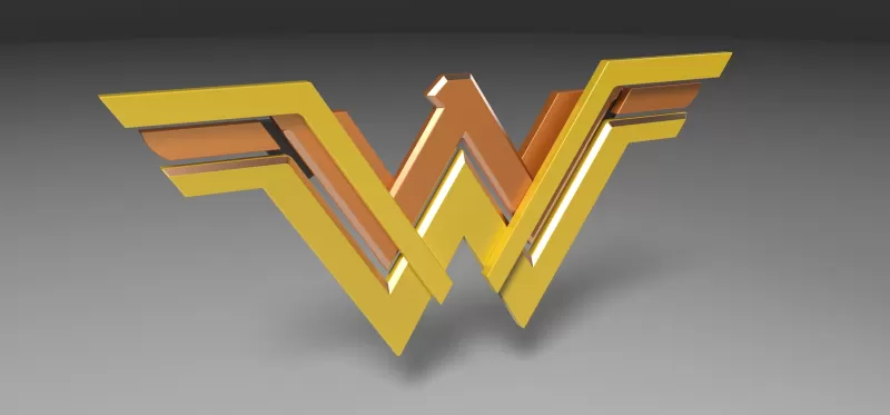 Wunder Frau Logo 3d Drucken Modell dreiding Emblem Comics dc Wunderfrau Detektiv 3D print model - Mito3D