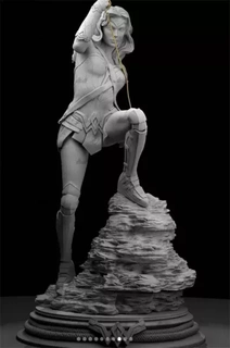 maravilha mulher especial retrato 3dprint 3d impressão modelo arte escultura fêmea ventilador nerd único Super heroi print colecionável limitado herói lendário icônico graça 3d print model - Mito3D