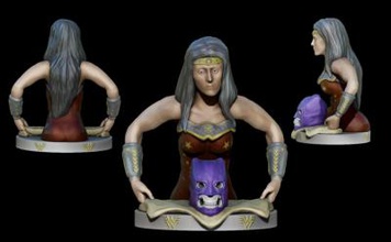 wonder woman Kunst 3D-Druck-Modell, 3D-Druck-Datei, 3D-druckbares Modell, 3D-Druck, Gestaltung, Druck 3d, comic,Frau,Büste,decoratio,statue, 3d print model - Mito3D