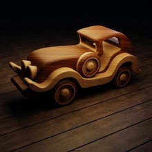bois bébé auto art jouet sculpture décor 3d print model - Mito3D