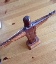 hölzern Christus Erlöser 3d Drucken Modell dreiding Kunst Holz Jesus Rio Janeiro Brasilien 3d print model - Mito3D