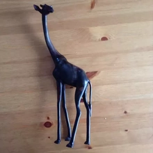 ahşap zürafa Afrikalı heykelcik 3d baskı model üçleme Sanat 3d print model - Mito3D