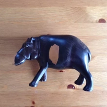 wooden hippo african figurine 3d printing model - threeding art 3d print model - Mito3D
