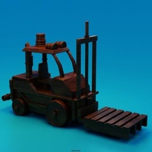 wooden loader art toy sculpture 3d print model - Mito3D