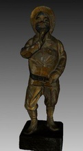 wooden man art 3D printing model, file, printable design, 3d print, art, wood, man, figurine, ouro 3d print model - Mito3D