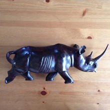 wooden rhino african figure art 3D printing model, file, printable design, 3d print, wooden, rhino, african, figure, 3d print model - Mito3D