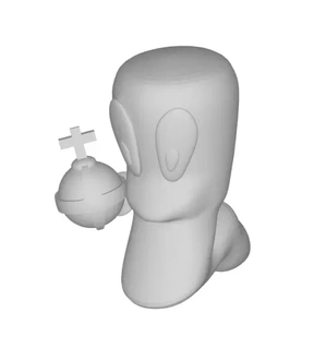 Minhoca piedosos mão Grenade Antióquia 3d impressão modelo 3d print model - Mito3D