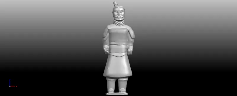 xian guerrier 01 3d impression modèle trio sculpture statue religion Dieu Humain maison temple figurines asiatique miniatures personnages culte 3D print model - Mito3D