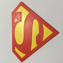 xl Superman emblème 3d impression modèle trio bandes dessinées dc 3d print model - Mito3D