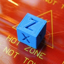 xzy 20mm calibration cube 3d printing model - threeding calibration freecad 3d print model - Mito3D