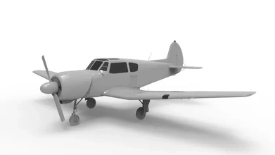yakovlev yak 18t 3d impresión modelo trío aeronave ruso avión Soviético 3d print model - Mito3D