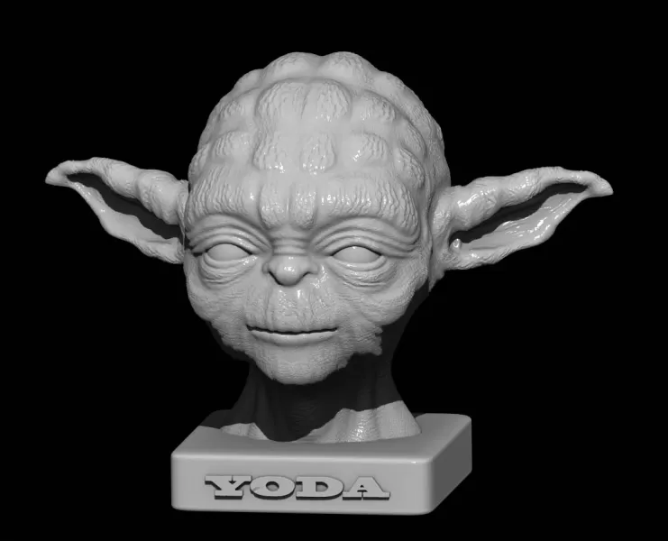 yoda 3d printing model - threeding head starwars film creaure 3D print model - Mito3D