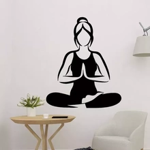 yoga girl wall decor 3d printing model - threeding symbol zen decoration 2d art ying yang yingyang meditation medidation 3d print model - Mito3D